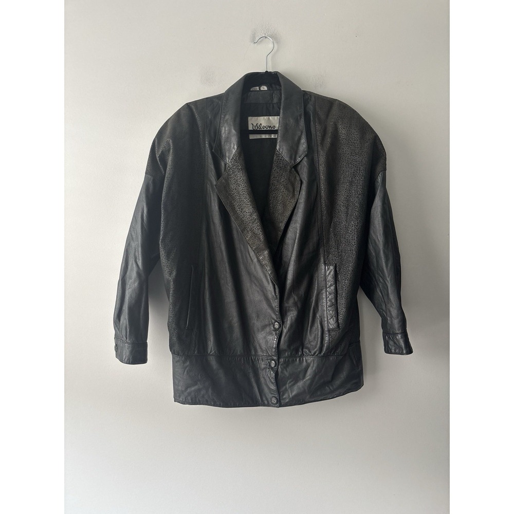 Vintage Wilson's Suede & Leather Oversized Biker Bomber Jacket‎ 80s/90s Sz Large - Picture 5 of 14